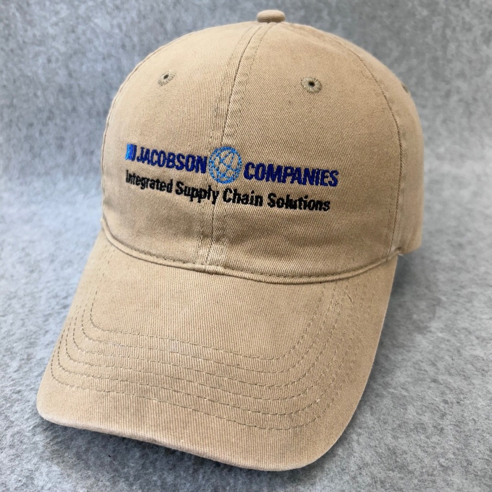 Jacobson Companies Mens Tan Dri Duck Baseball Cap Hat Organic Cotton OSFA